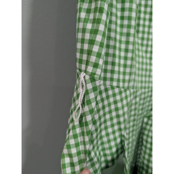 Tommy Hilfiger Womens Gingham Sleeveless Midi Green White Belted Dress NWT Sz 12 - Picture 16 of 16